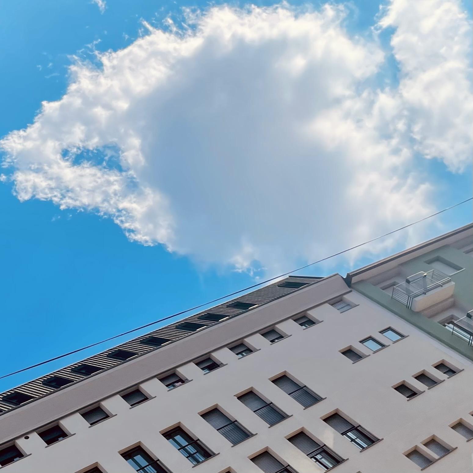 a cloud over the city